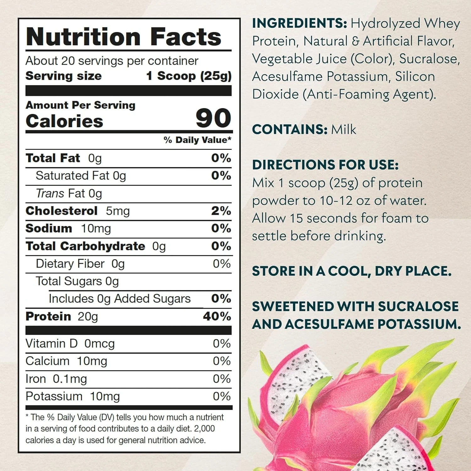 Myprotein Clear Whey Isolate Protein Powder, Tropical Dragonfruit, 20 Servings