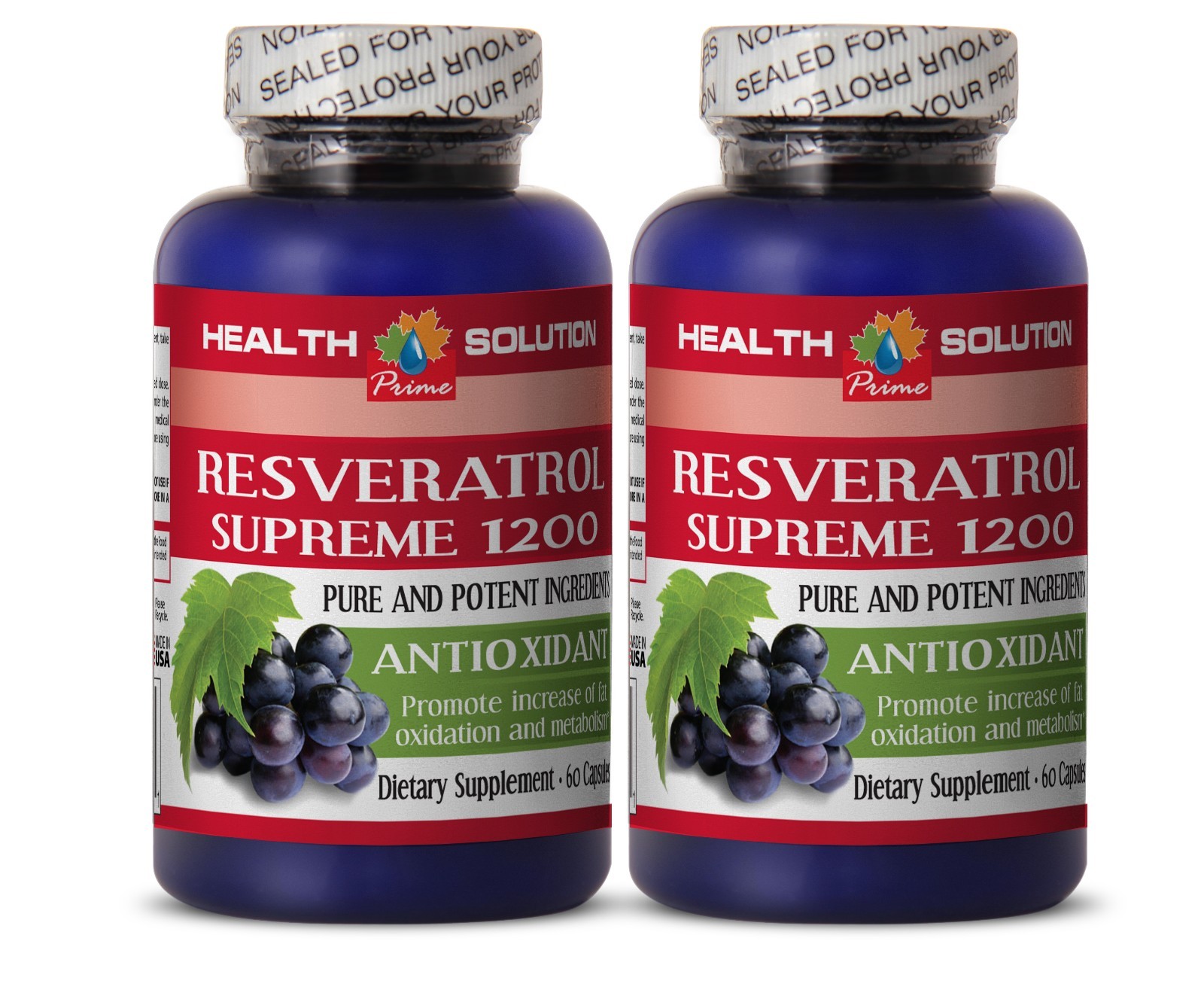 anti-inflammatory – energy production – RESVERATROL SUPREME 1200mg – 2 bottles