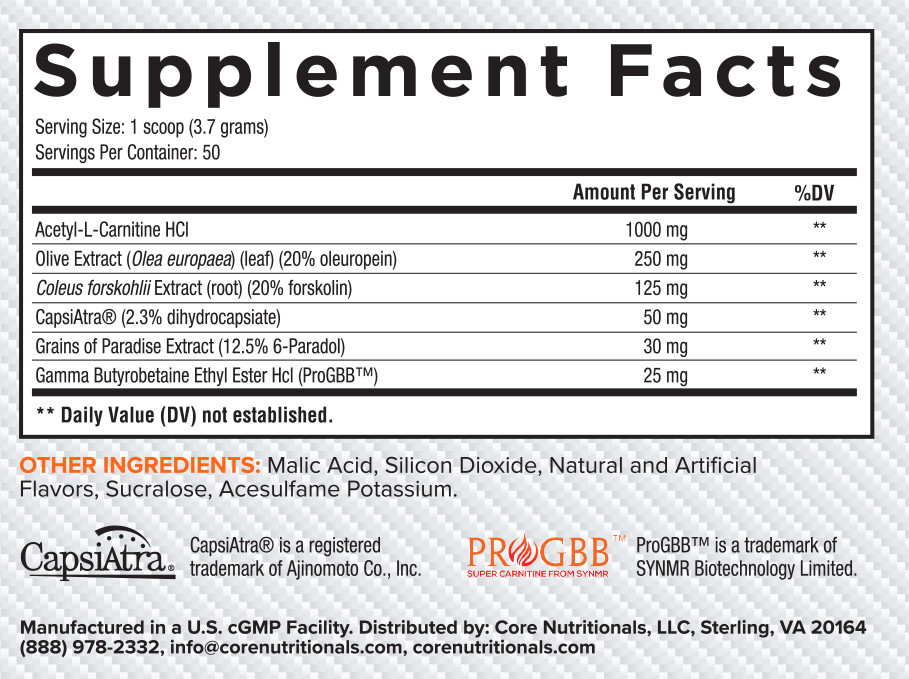 Core Nutritionals Shred Non-Stim Thermogenic Powder 50serv – Tropic Heat