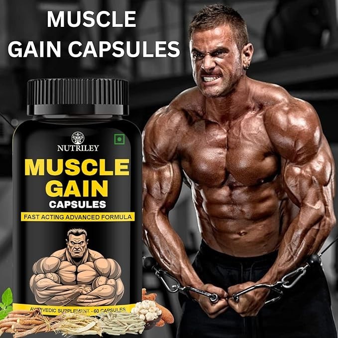 Muscle Gainer Protein Supplement Powder, Energy & Stamina Support – 60 Capsules