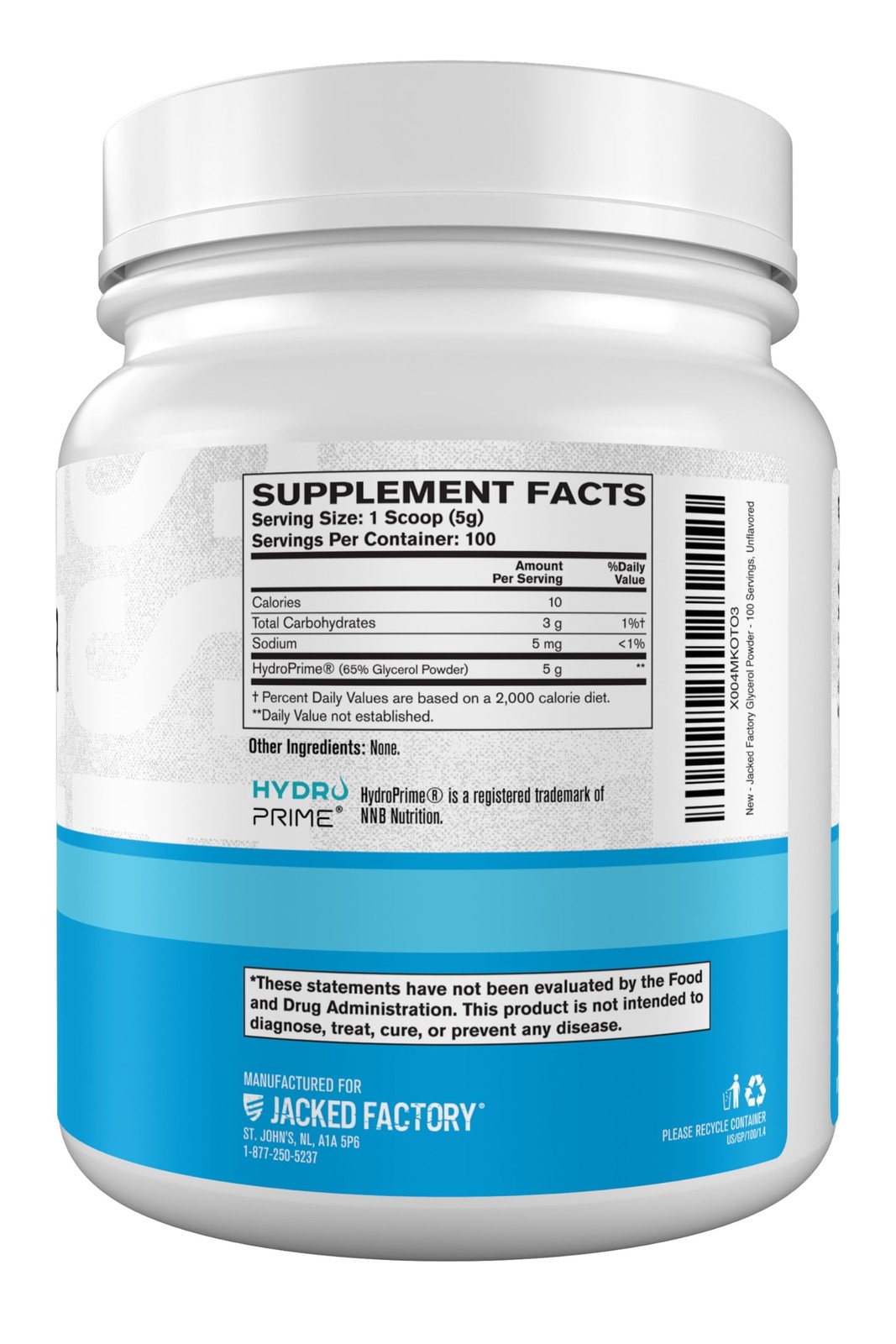 Jacked Factory Glycerol Pump Powder – Cell Volume 100 Servings (Pack of 1)