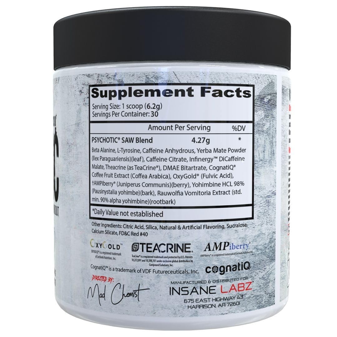 High-Stim Pre Workout Powder, Energy & Focus Formula, 30 Servings, Watermelon Fl