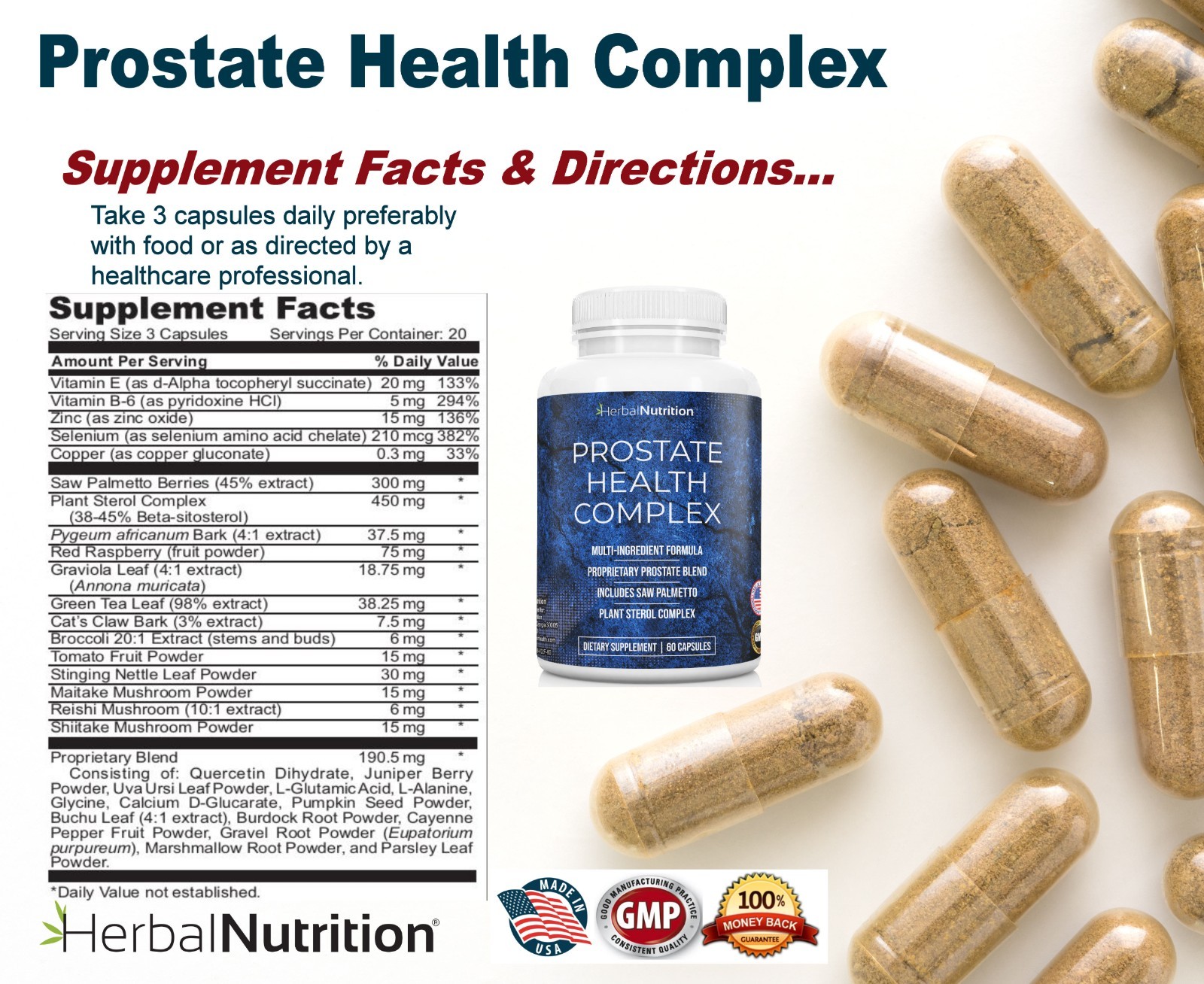 Best Prostate Supplement Natural Remedies for Enlarged Prostate 2 Bottle Pack
