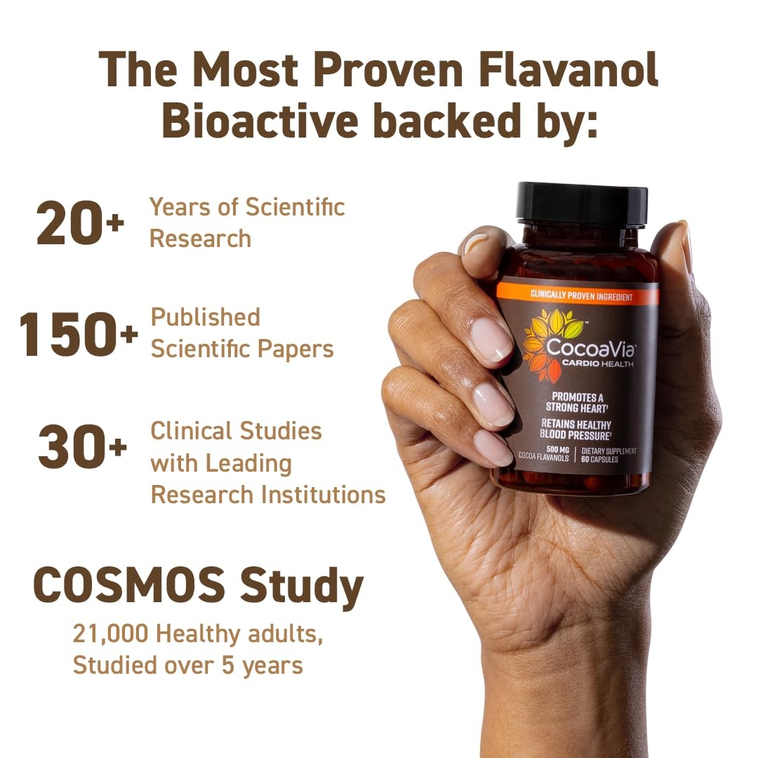 Cocoavia Cardio Health Supplement 30 Day 500Mg Cocoa Flavanols Support Heart