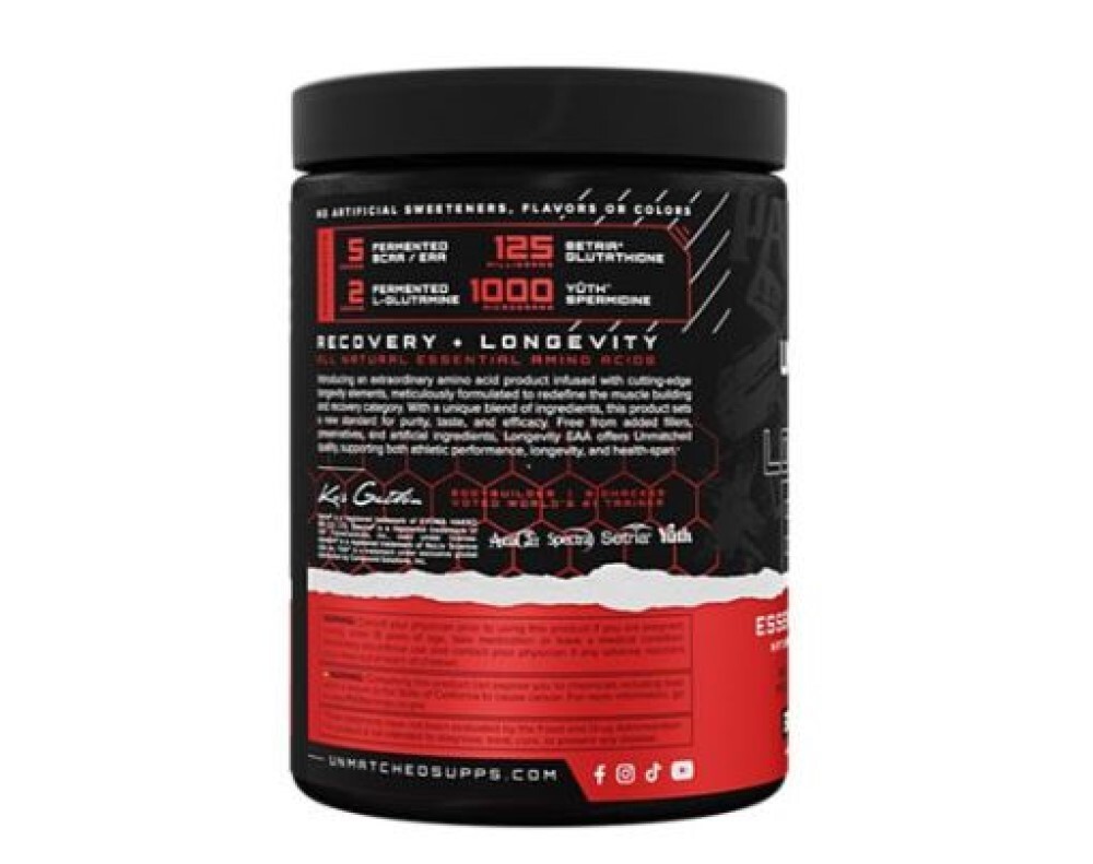 Longevity EAA Essential Amino Acids – Lemon Lime Sherbet (11.53oz / 30 Srvs)