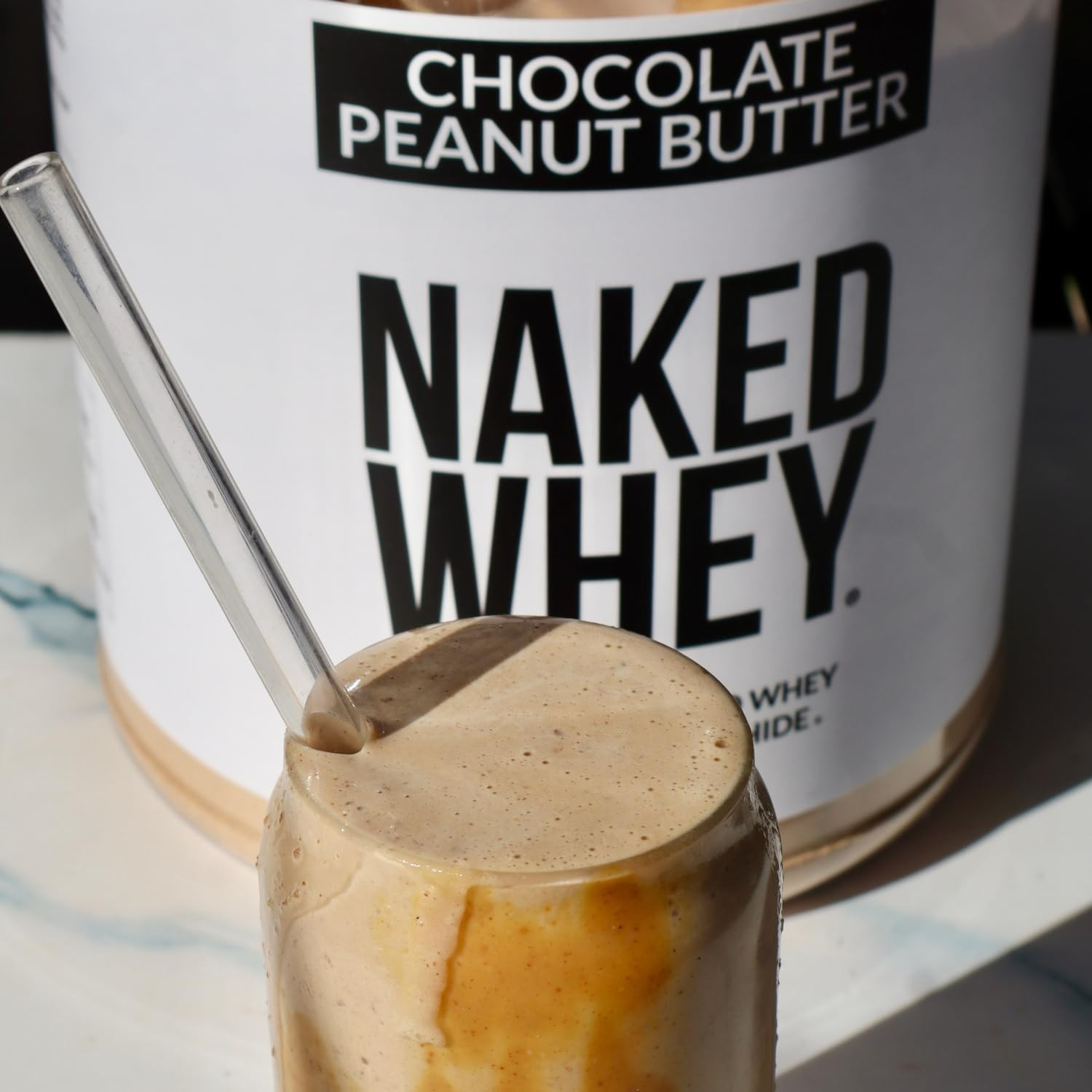 Whey Chocolate Peanut Butter Protein Powder, Grass Fed Whey, No GMO, No Soy