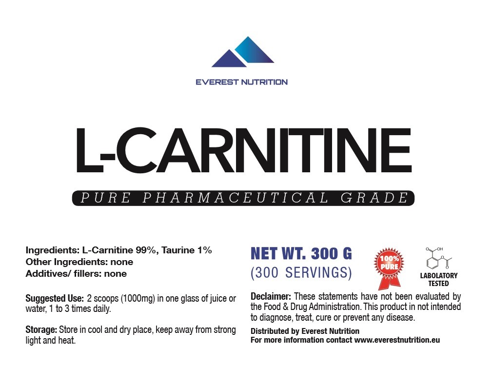 L-Carnitine Powder Weight Loss, Endurance, Antioxidant, Metabolism Support