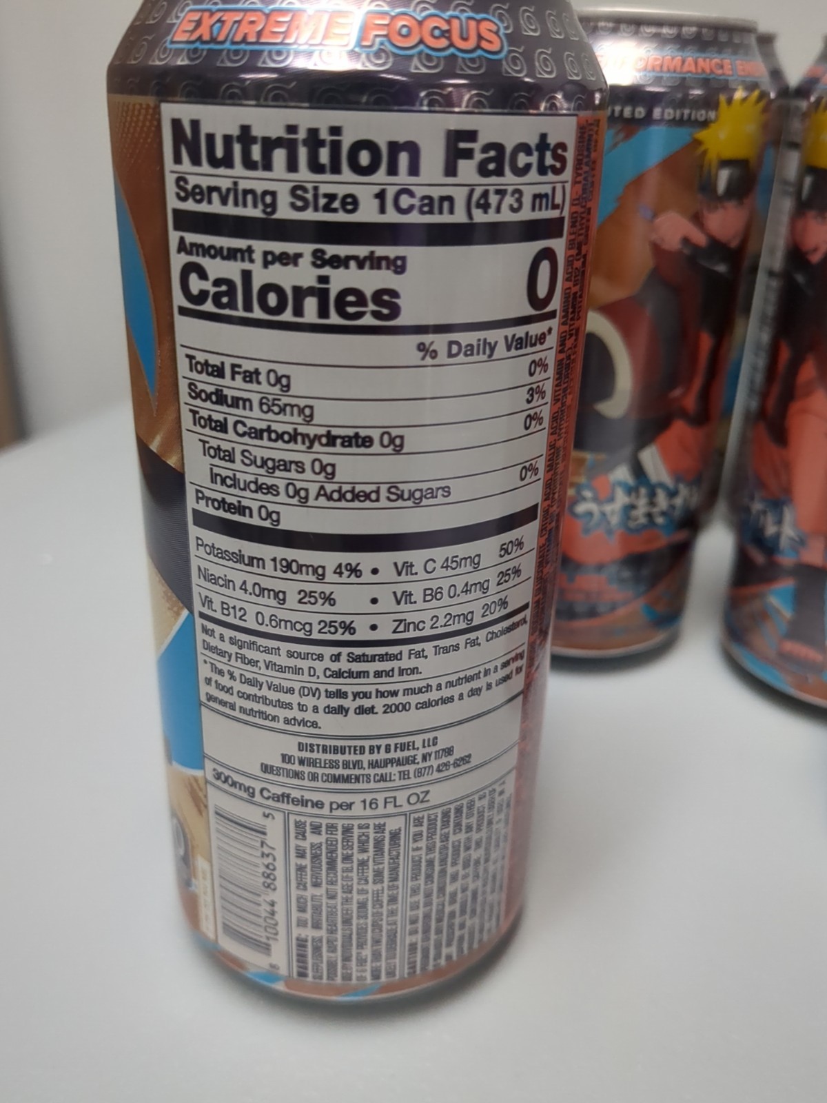 Lot of 2 – GFUEL Sage Mode Naruto Shippuden Energy Drink G Fuel limited Edition