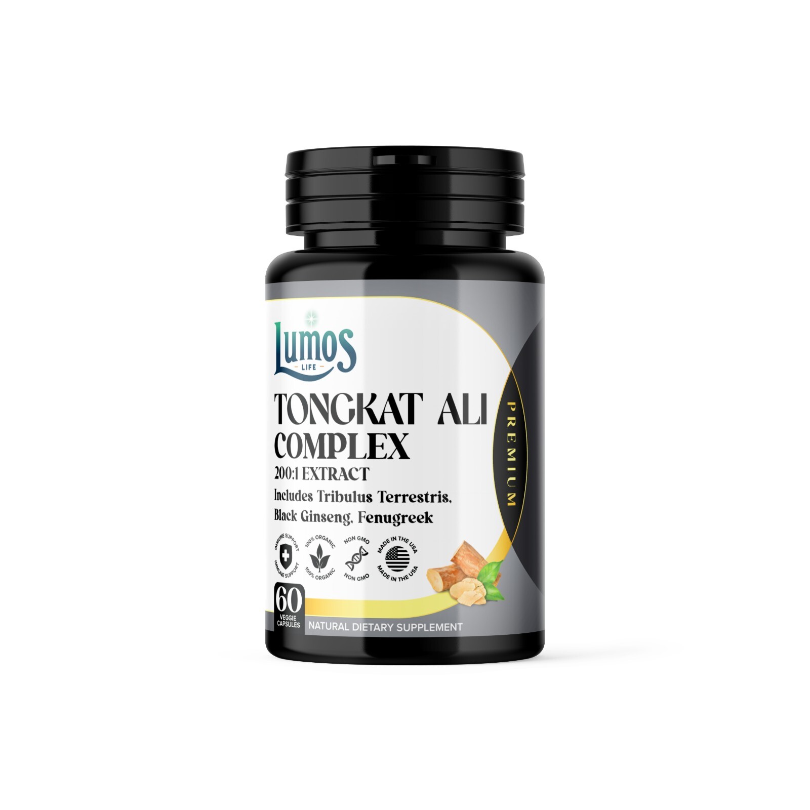 Tongkat AI Complex Dietary Supplement Organic 60 Capsule For Men, Women