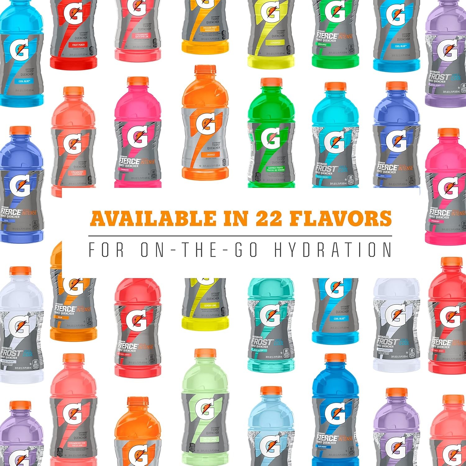 Gatorade Thirst Quencher Sports Drink, Variety Pack, 20 Ounce (Pack of 12)