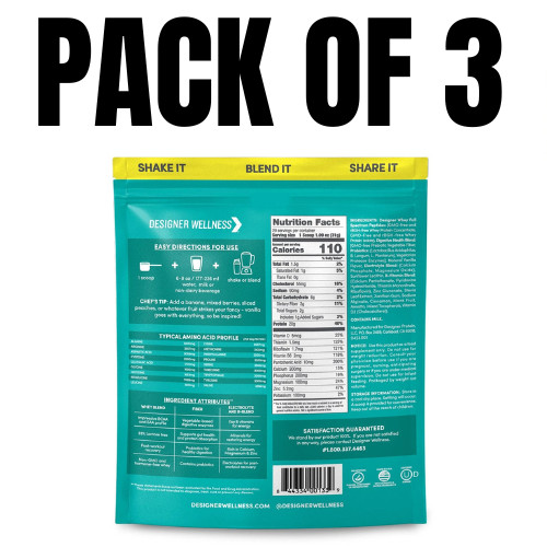 French Vanilla Protein Supplement Powder – 29 Servings, 20g Protein – Pack of 3