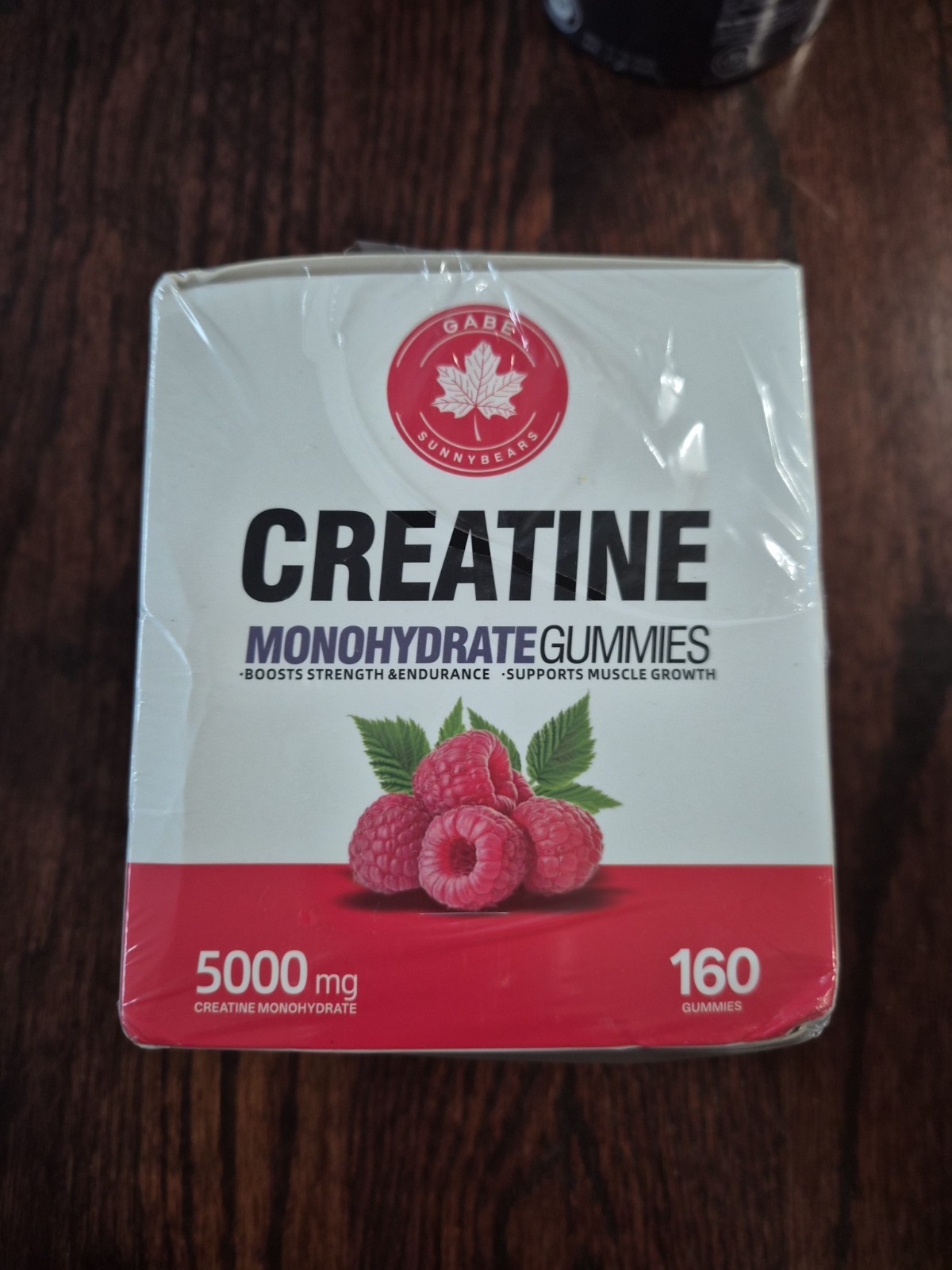 GABE SUNNYBEARS Creatine Monohydrate Gummies 5000mg 160ct Raspberry