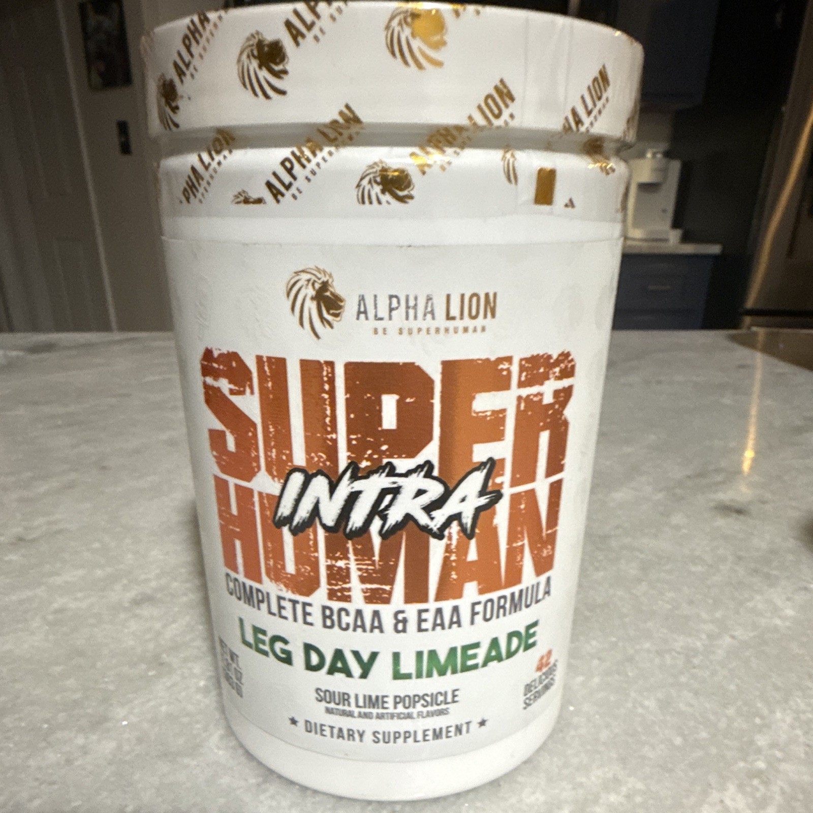 Alpha Lion Superhuman Intra BCAA & EAA Powder Leg Day Limeade 42 Serv