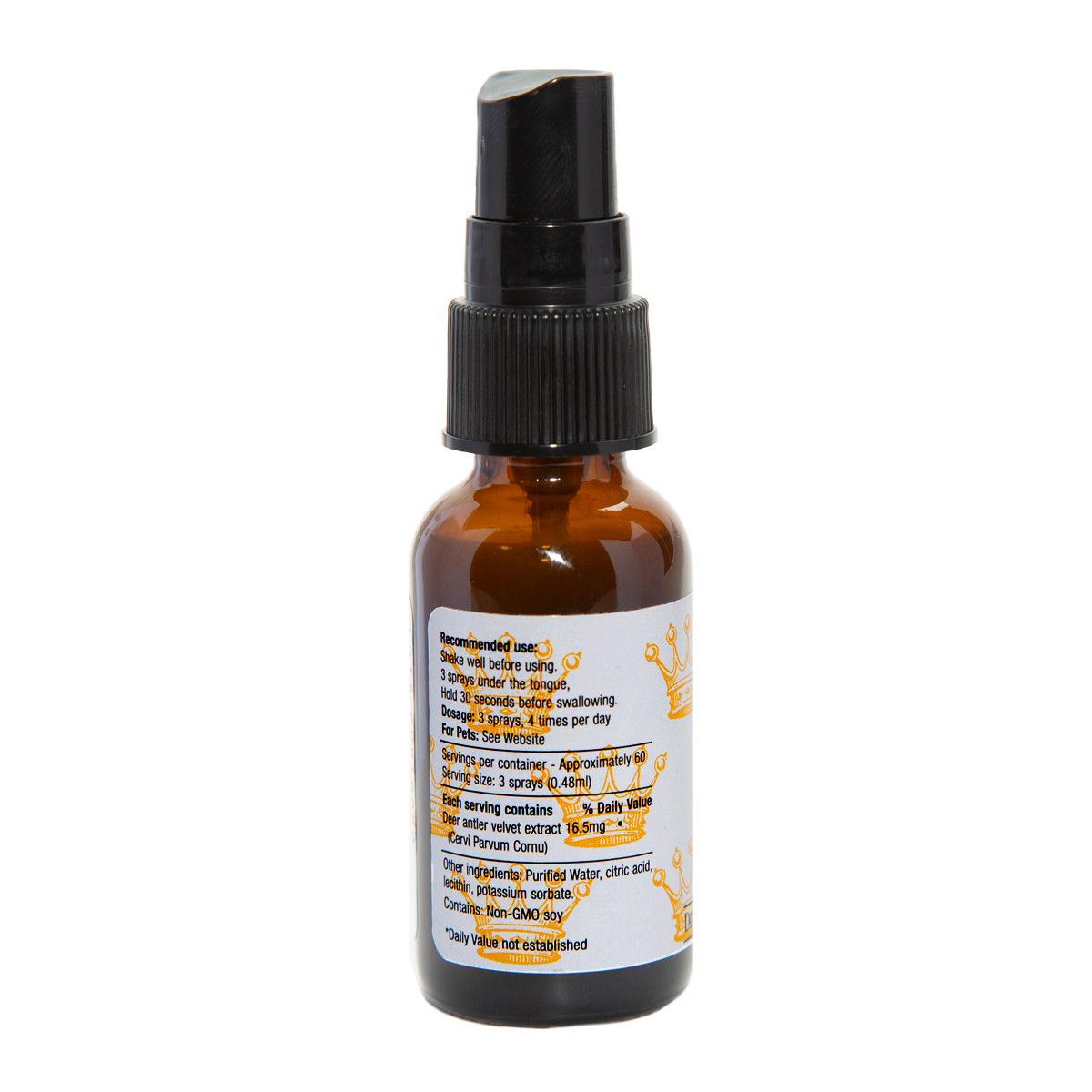 Royal Velvet Pure – Premium Deer Antler Velvet Spray (Unflavored) – 3 Pack