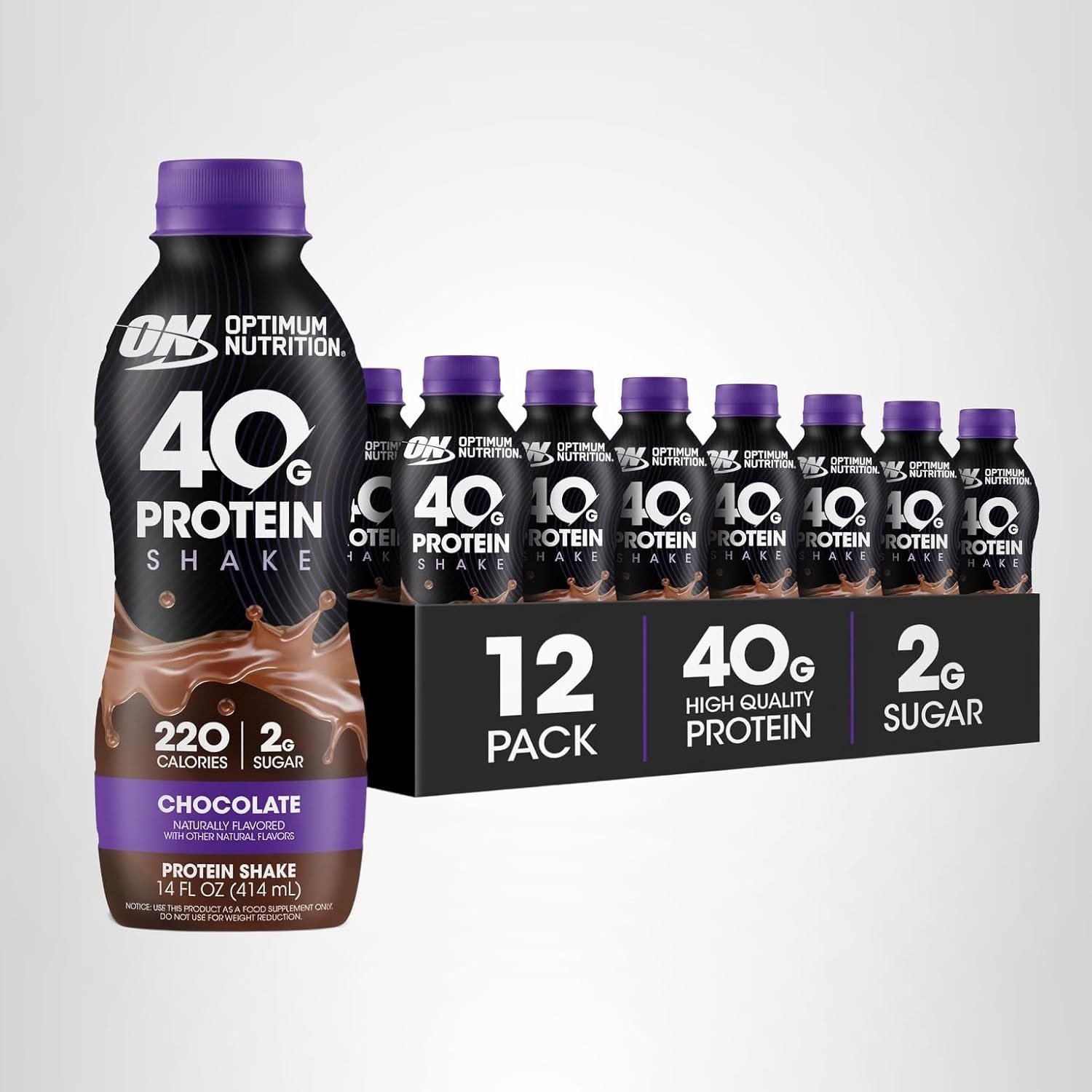 Optimum Nutrition 40G Protein Shake, 40G of Protein, Chocolate