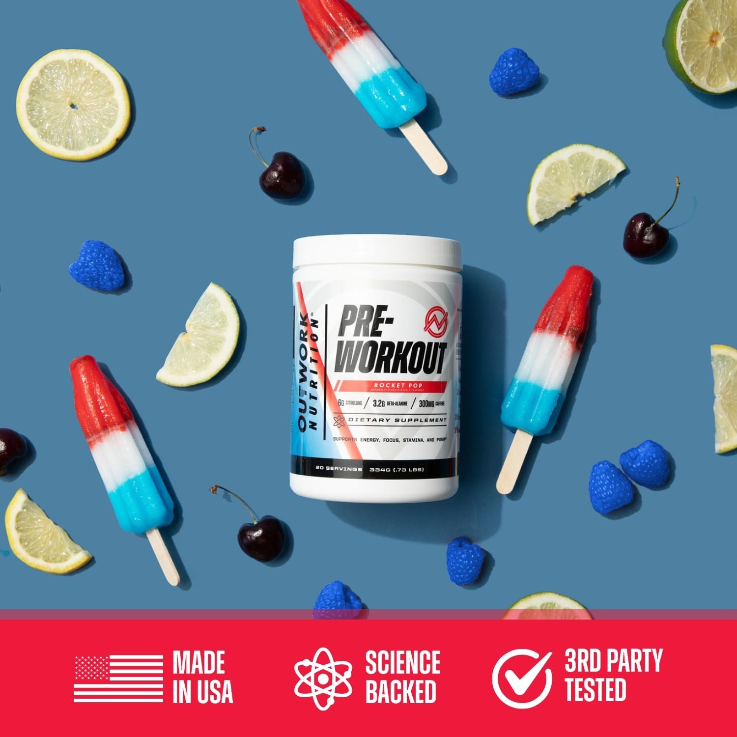 Creatine-Free Pre-Workout Powder for Men & Women – Nootropic Energy Boost, Citru