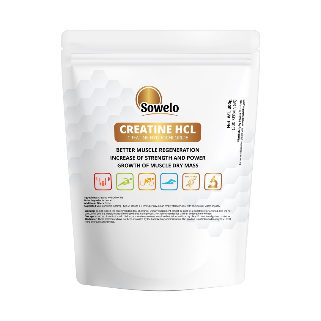 Creatine HCL Powder – High Absorption, Strength & Muscle Support – Sowelo