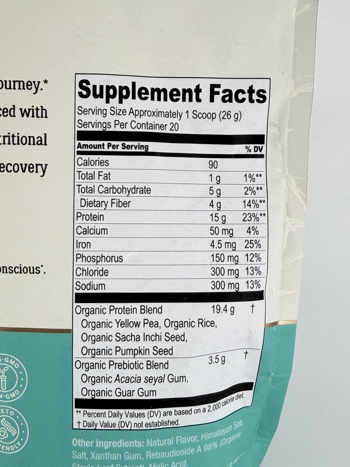 Live Conscious Vegan Protein Vanilla Dream 18.4 oz 520g BB 01/2027 New