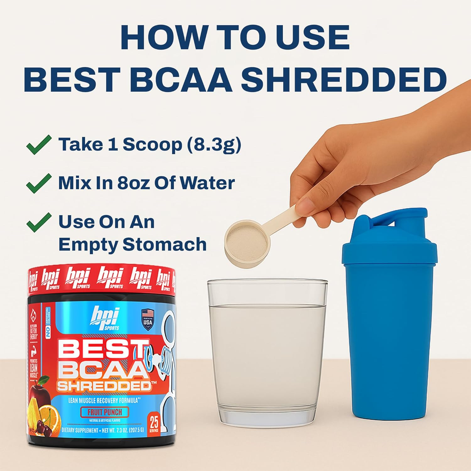 Best BCAA Shredded – Caffeine Free Thermogenic Recovery Drink, Lean Muscle Build