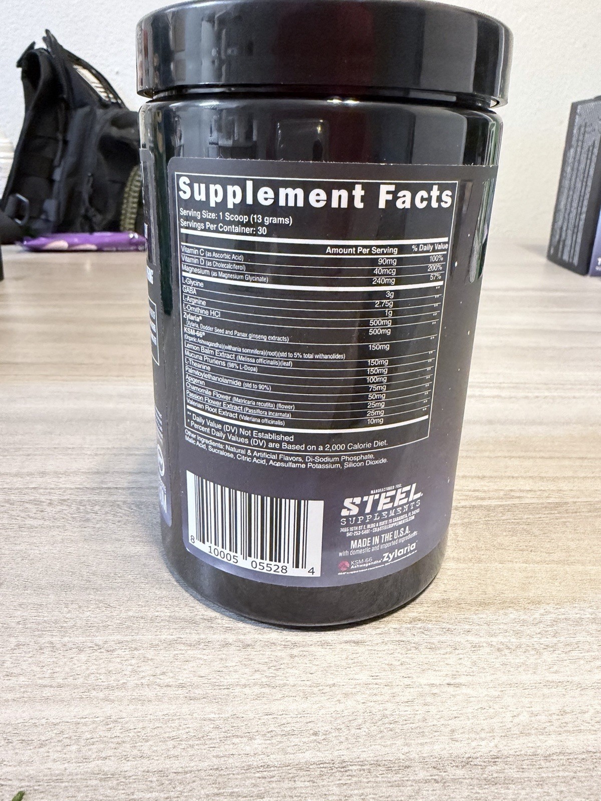 Steel Supplements RESTED-AF Sleep & Recovery Powder, Lemon Ginger, 30 Servings