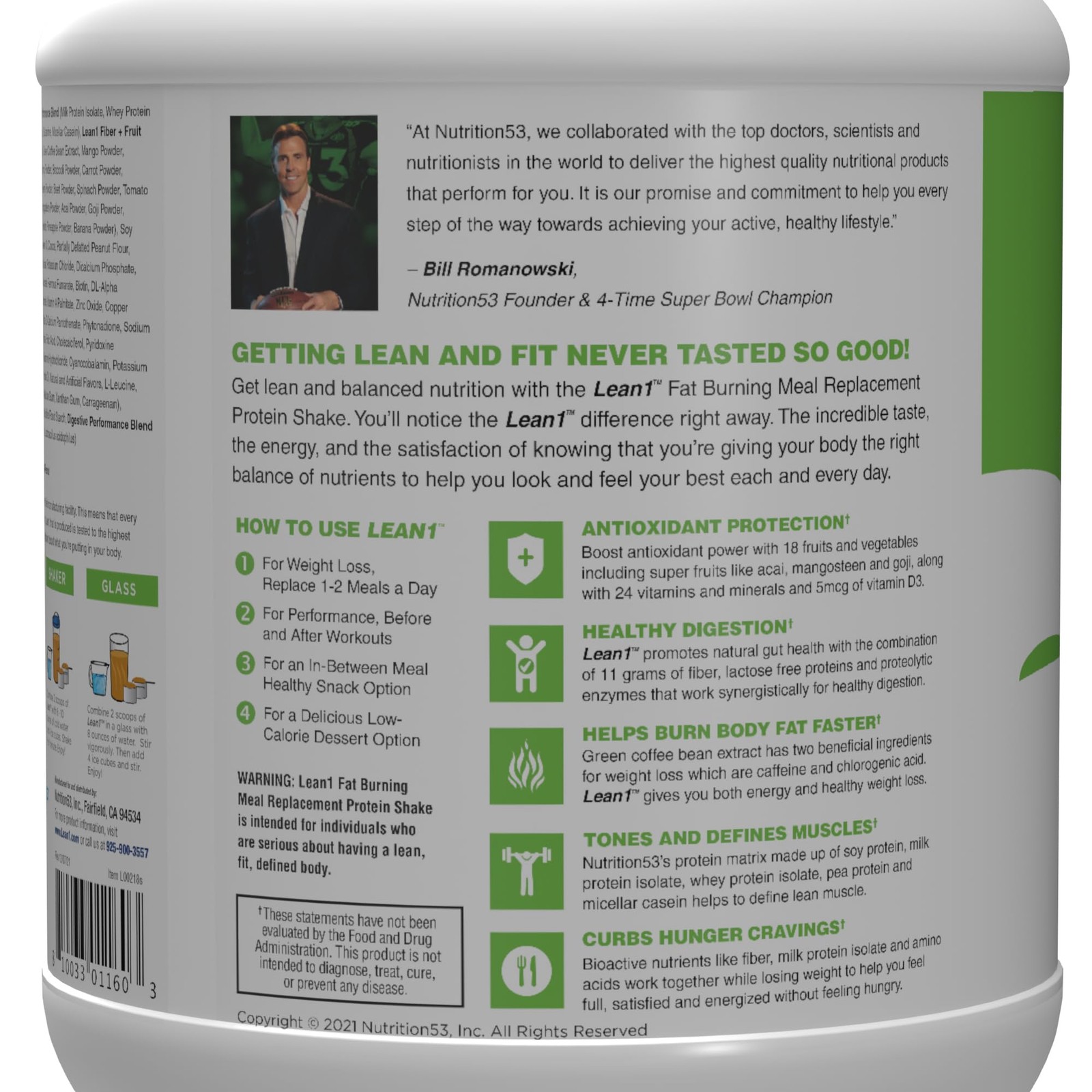 Lean1 Meal Replacement 27.5 Ounce (Pack of 1), Chocolate Peanut Butter