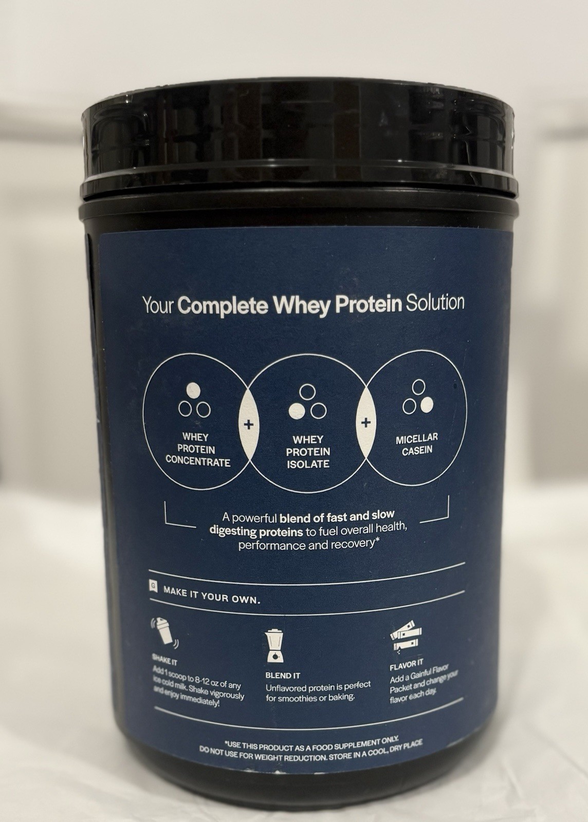 Gainful Everyday Whey Protein Powder 23g Protein per Serving, Unflavored