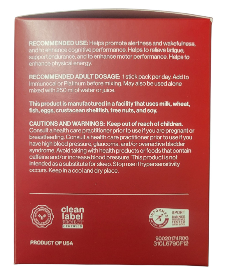 Immunocal Booster Hibiscus (2 Packs of 30 Sticks each) – Exp 10/2027