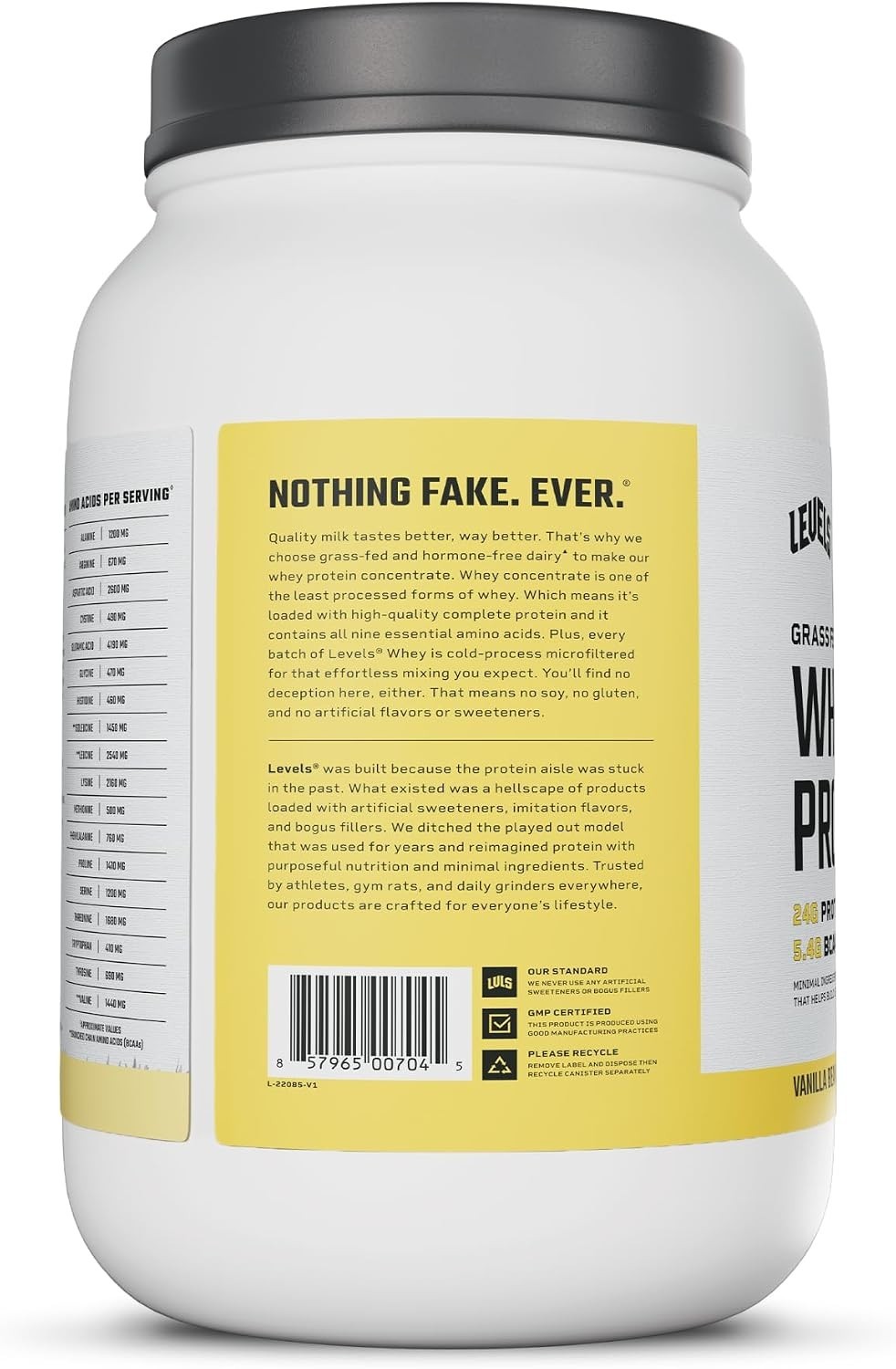 Grass Fed Whey Protein Powder, Vanilla Bean, 2 lb (907 g)