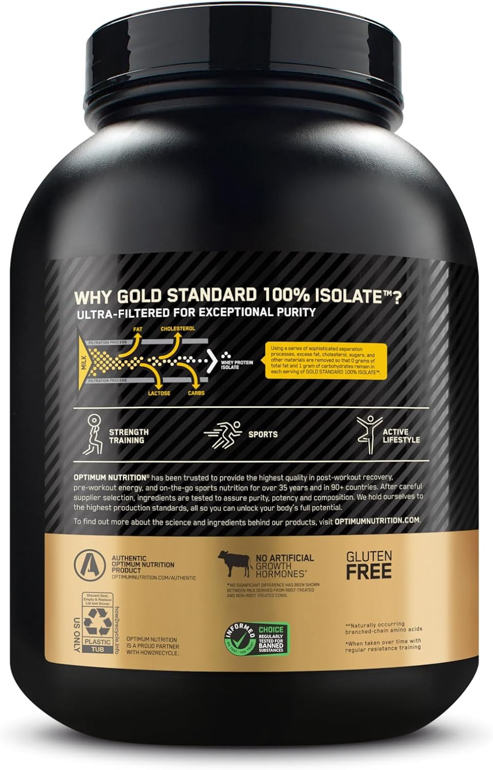 Gold Standard 100% Isolate, Protein Powder, Rich Vanilla, 2.91 Pounds, 44 Servin