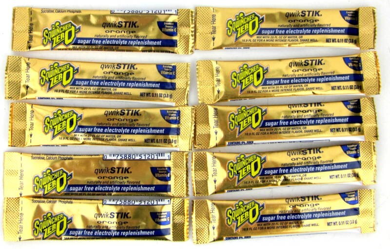Sqwincher Qwik Sticks Hydration Supplements Orange Flavour Sugar Free 10 x Pack