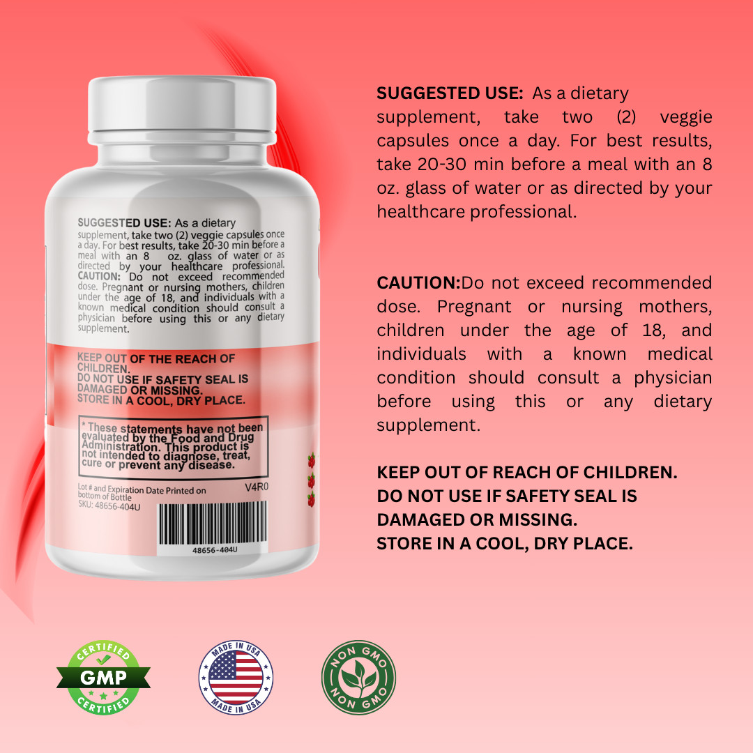 Cranbiotix Balance- Gut & Urinary Tract Support- 2 Bottles- 120 Capsules