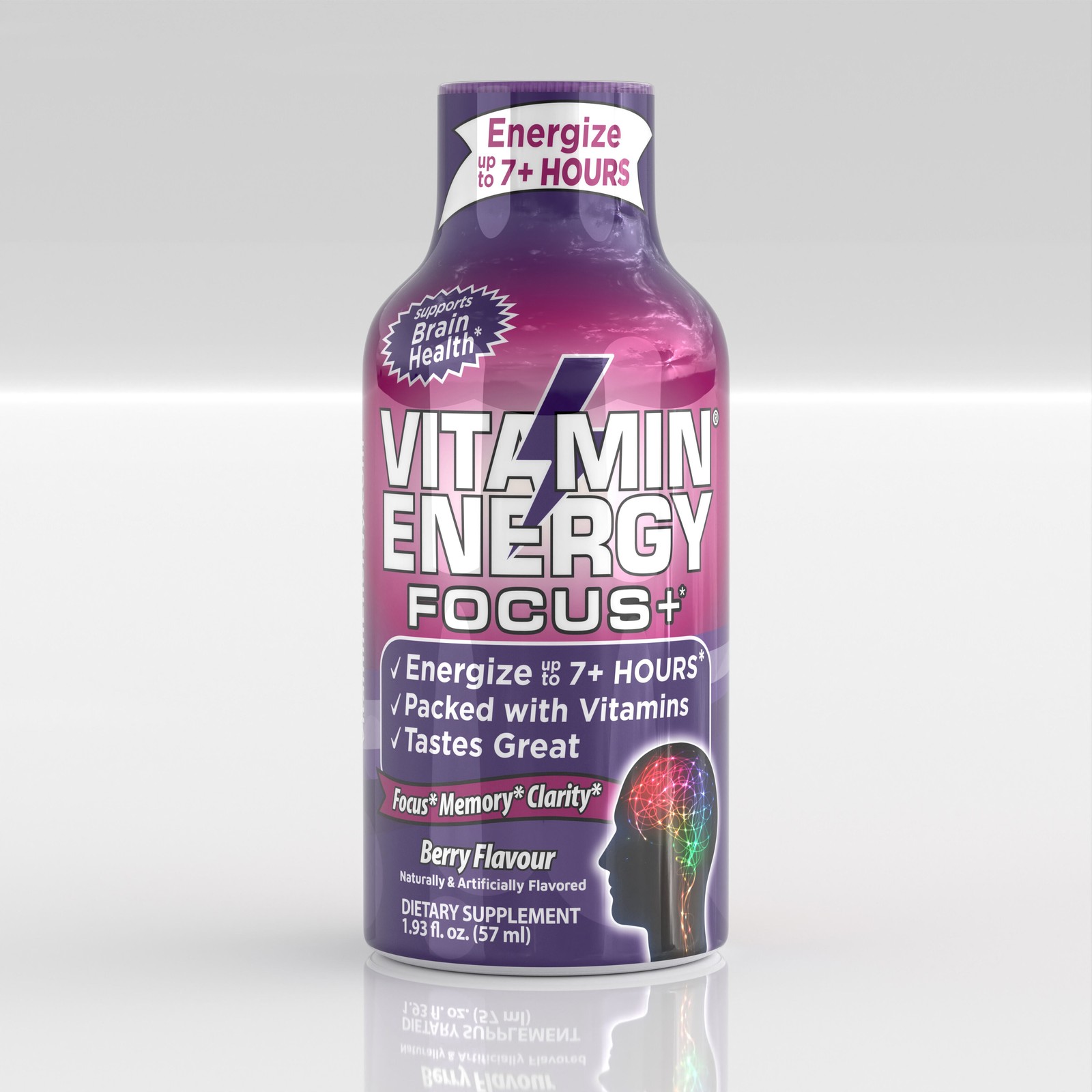 Focus+ – Berry – 1.93oz. (12 Pack)
