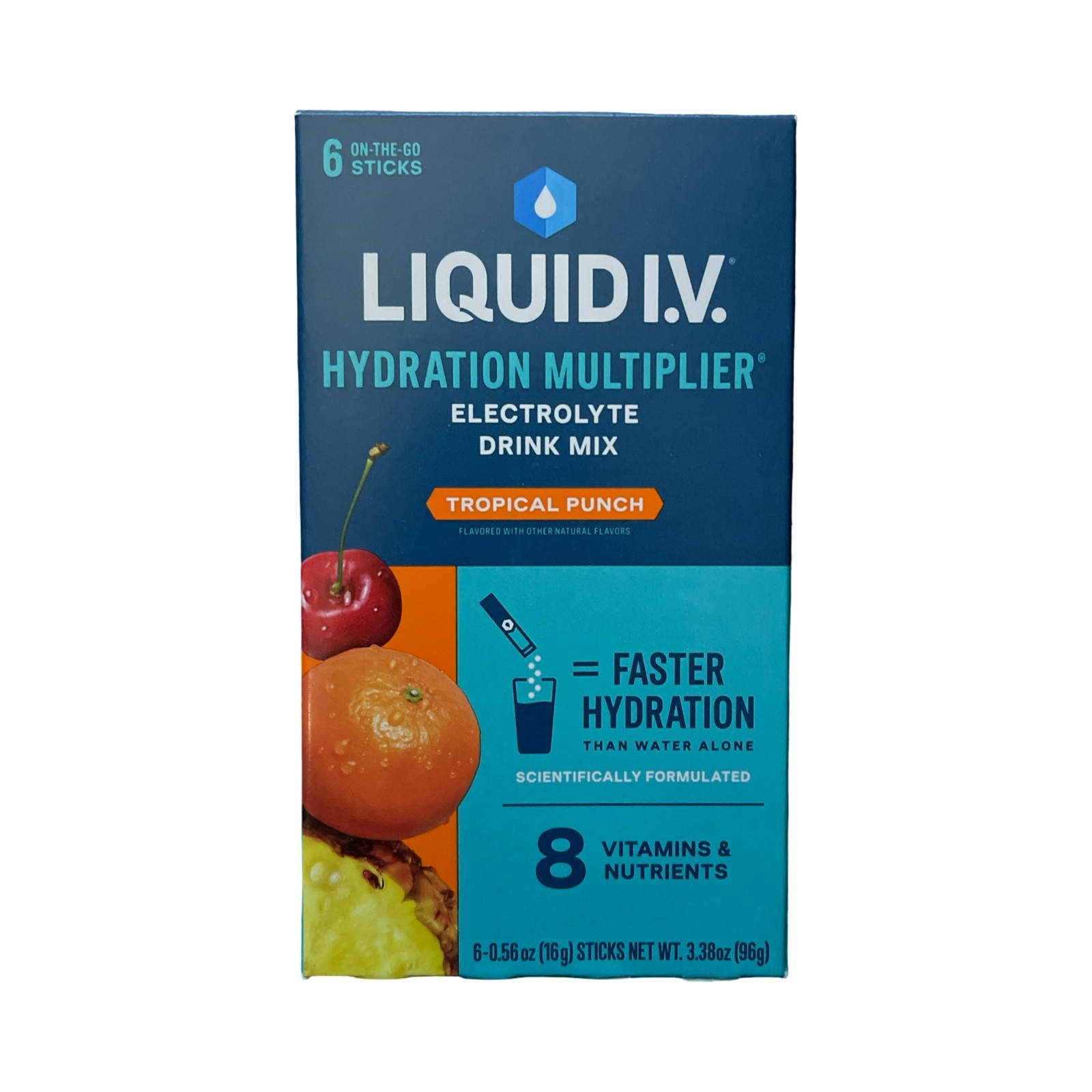 Liquid I.V. Tropical Punch Hydration Multiplier Electrolyte Drink, 0.56oz – 6ct