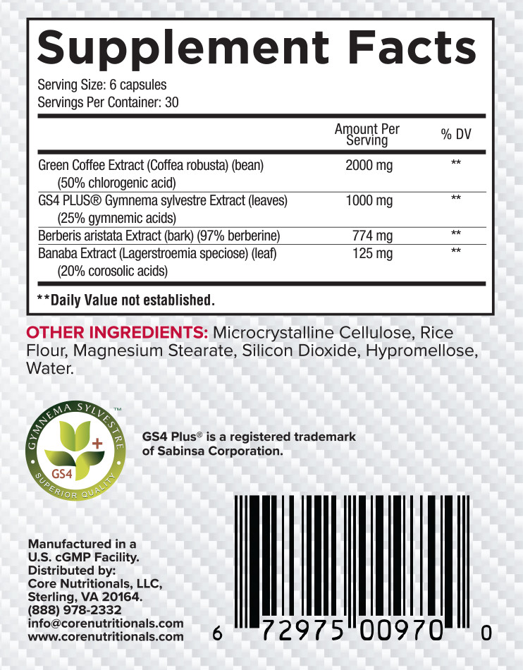 Core Nutritionals LOAD High Potency Glucose Utilization & Pump Agent – 180 Caps