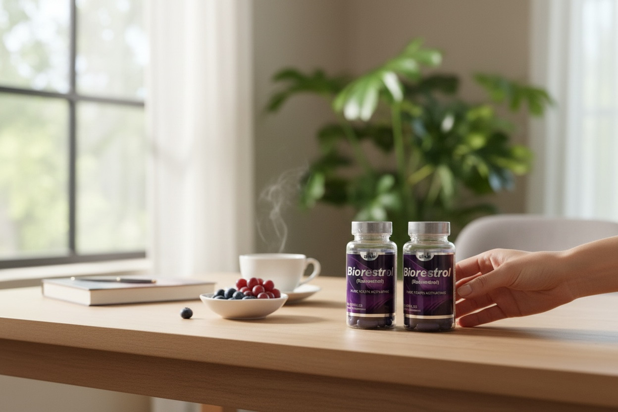 Biorestrol Resveratrol 500mg Capsules – Pure Youth Activating Antioxidant 120 Ct