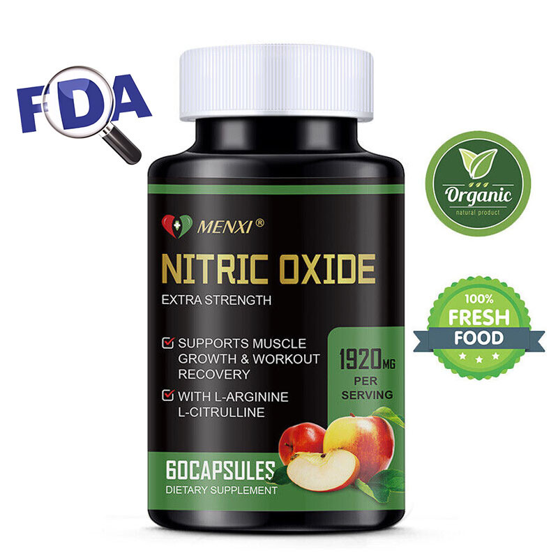 Nitric Oxide Booster L-Arginine, L-Citrulline 1920mg 60 Caps HIGHEST POTENCY