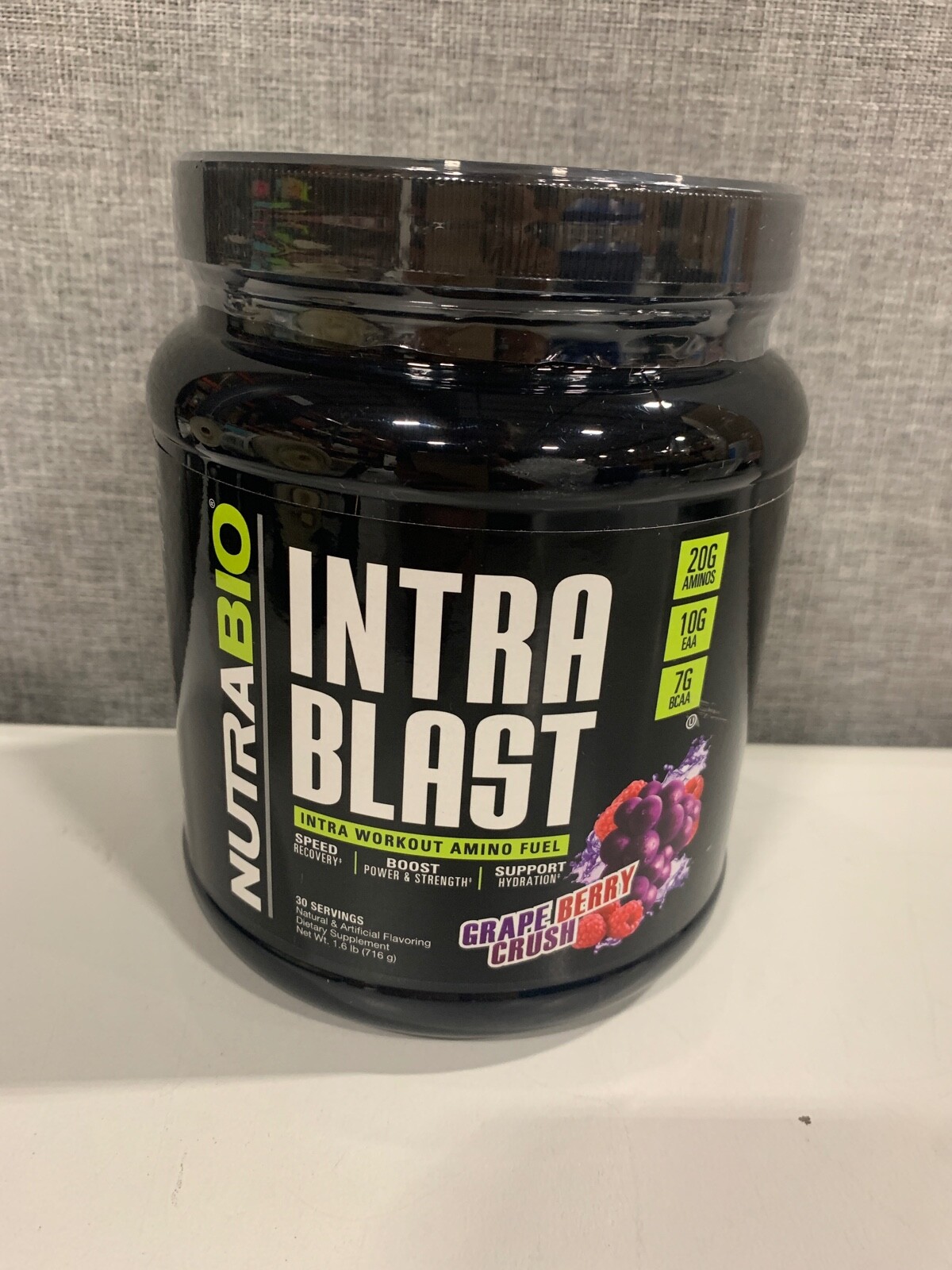 Boost Power Strength Intra Workout Amino Fuel Grape Berry Crush 1.6lb NutraBio