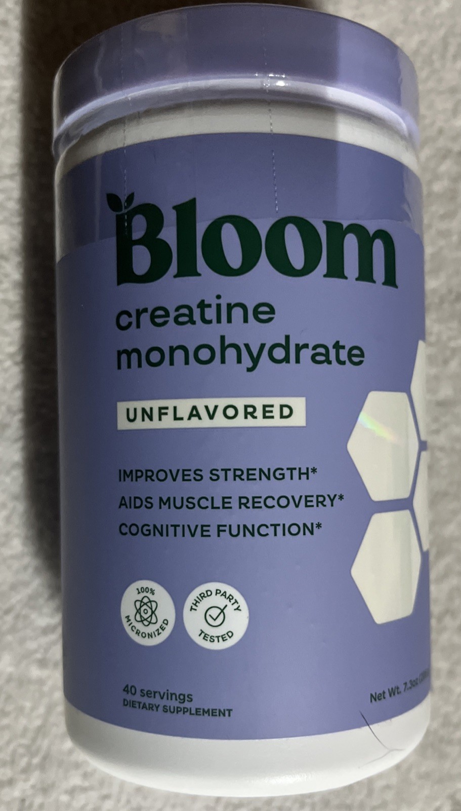 Bloom Nutrition Creatine Monohydrate Powder-unflavored-Micronized Creatine 02/27