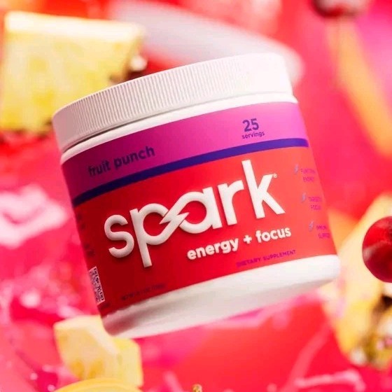 Spark Energy + Focus Powder Dietary Supplement, Fruit Punch, 25 Servings