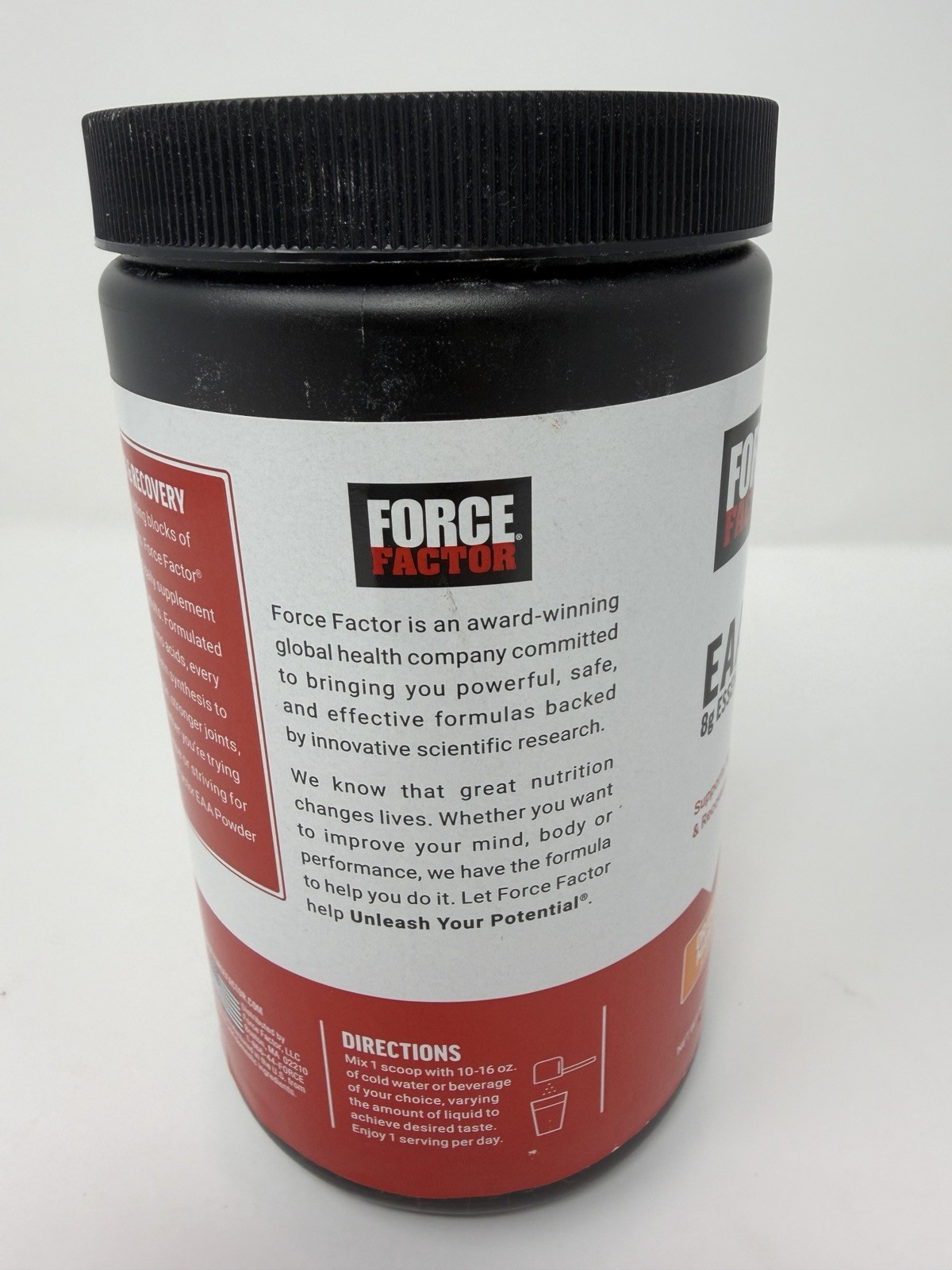 Force Factor Essential Amino Acids, Full Spectrum EAAs Amino Acids Powder 7/2027