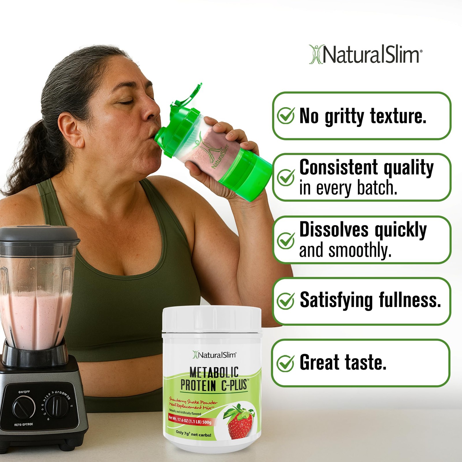 Metabolic Protein C-Plus Whey 1.1 Pound (Pack of 1), Strawberry C Plus