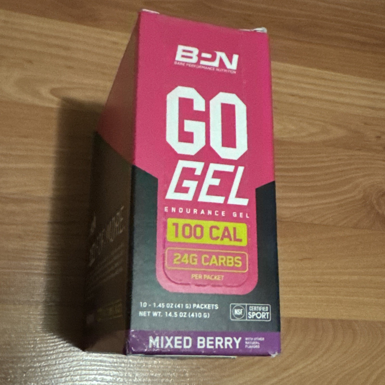 BPN Go Gel Endurance Mixed Berry 10 Packs 24g Carbs 100 Calories Vegan Exp 8/27