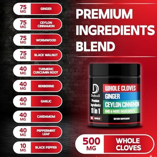 DEDICAD 11in1 Cloves Supplement with Ginger, Ceylon Cinnamon and 8 Other More –