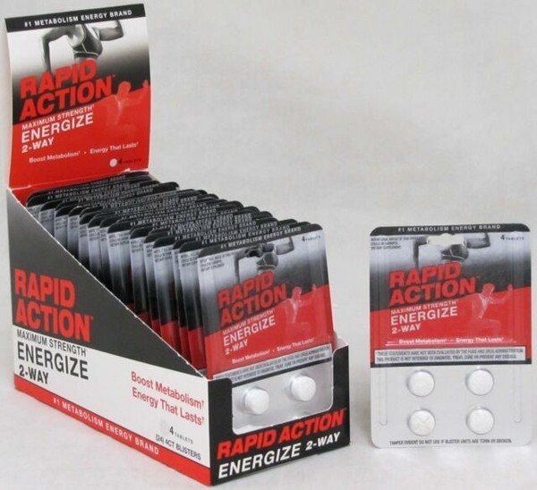 Rapid Action Energize 2-Way – Maximum Strength – 24 Packs (96 Pills)