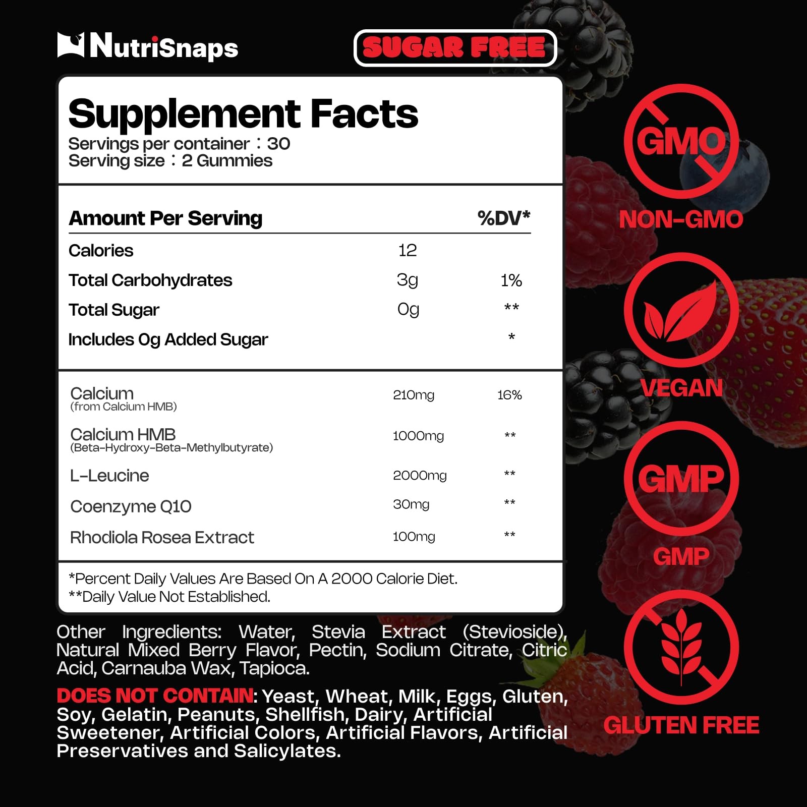 Sugar Free HMB and Leucine Gummies, HMB and Leucine Amino Acid Supplements fo…