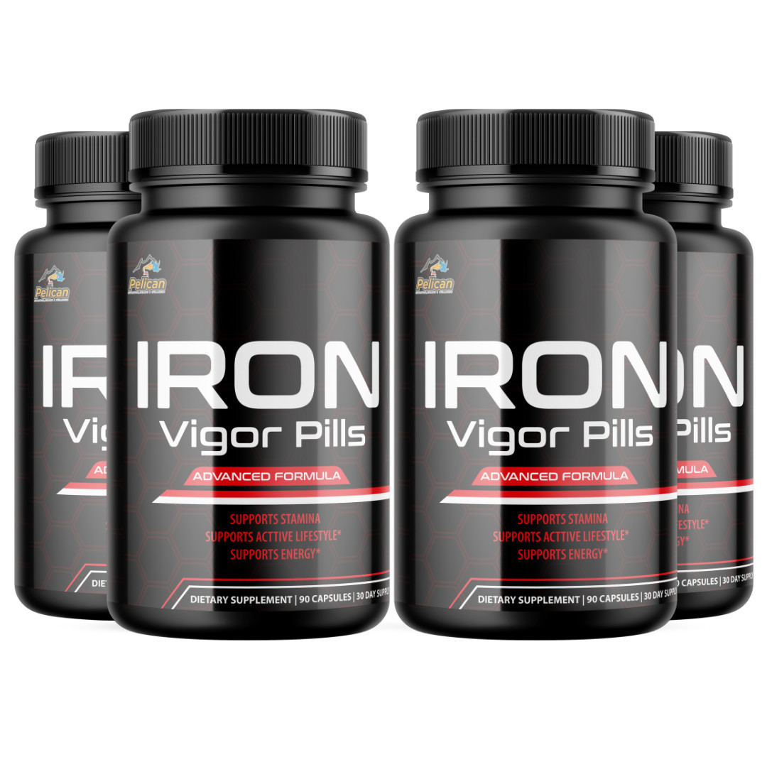 Iron Vigor Pills- Bodybuilding & Men’s Health Support- 4 Bottles- 360 Capsules