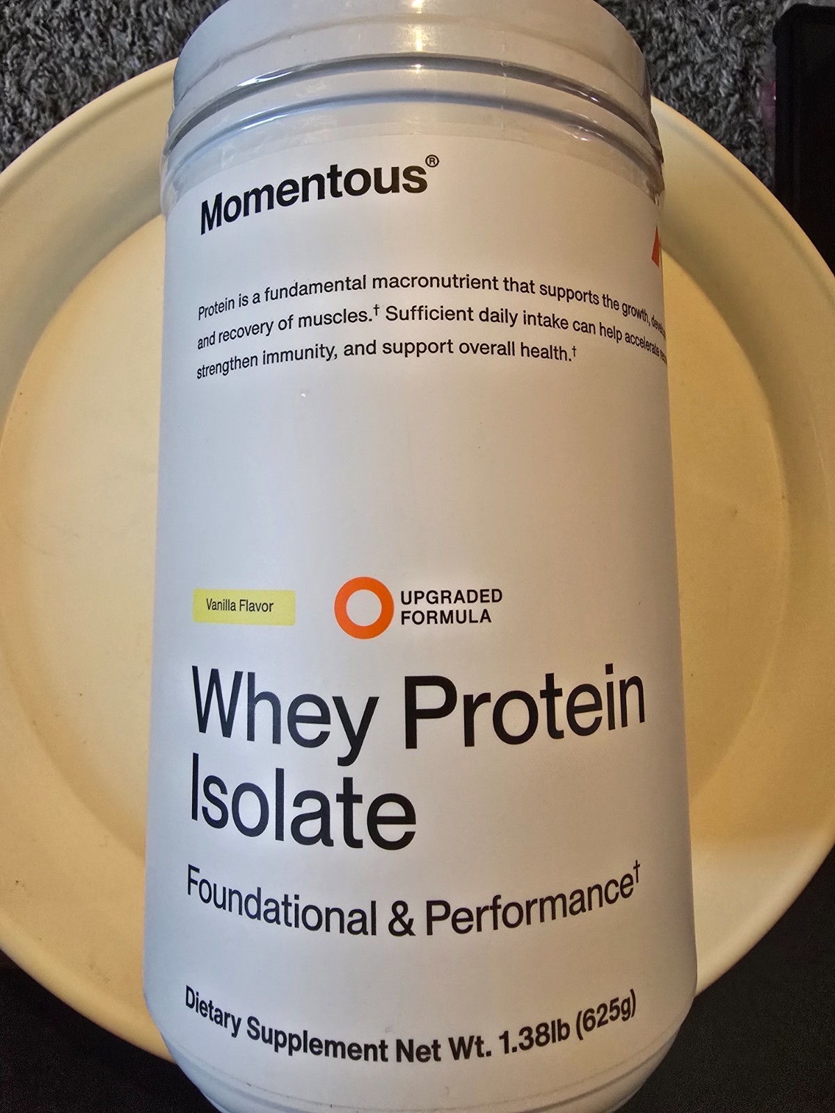 Momentous Essential Grass-Fed Whey Protein Powder – 20 g Whey Isolate Protein