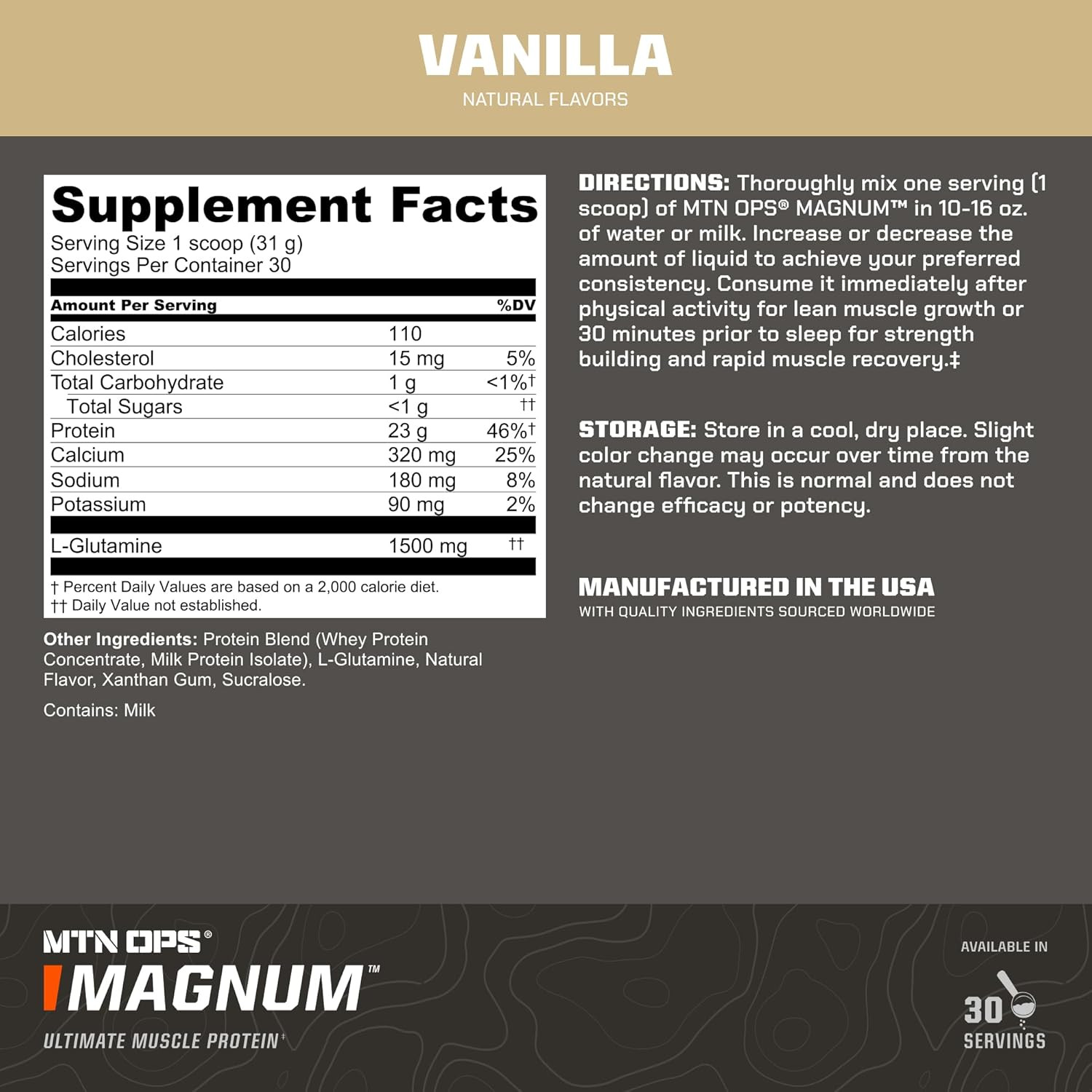 Magnum Protein Powder 23G Protein per Serving Whey Protein Blend with Bcaas Low