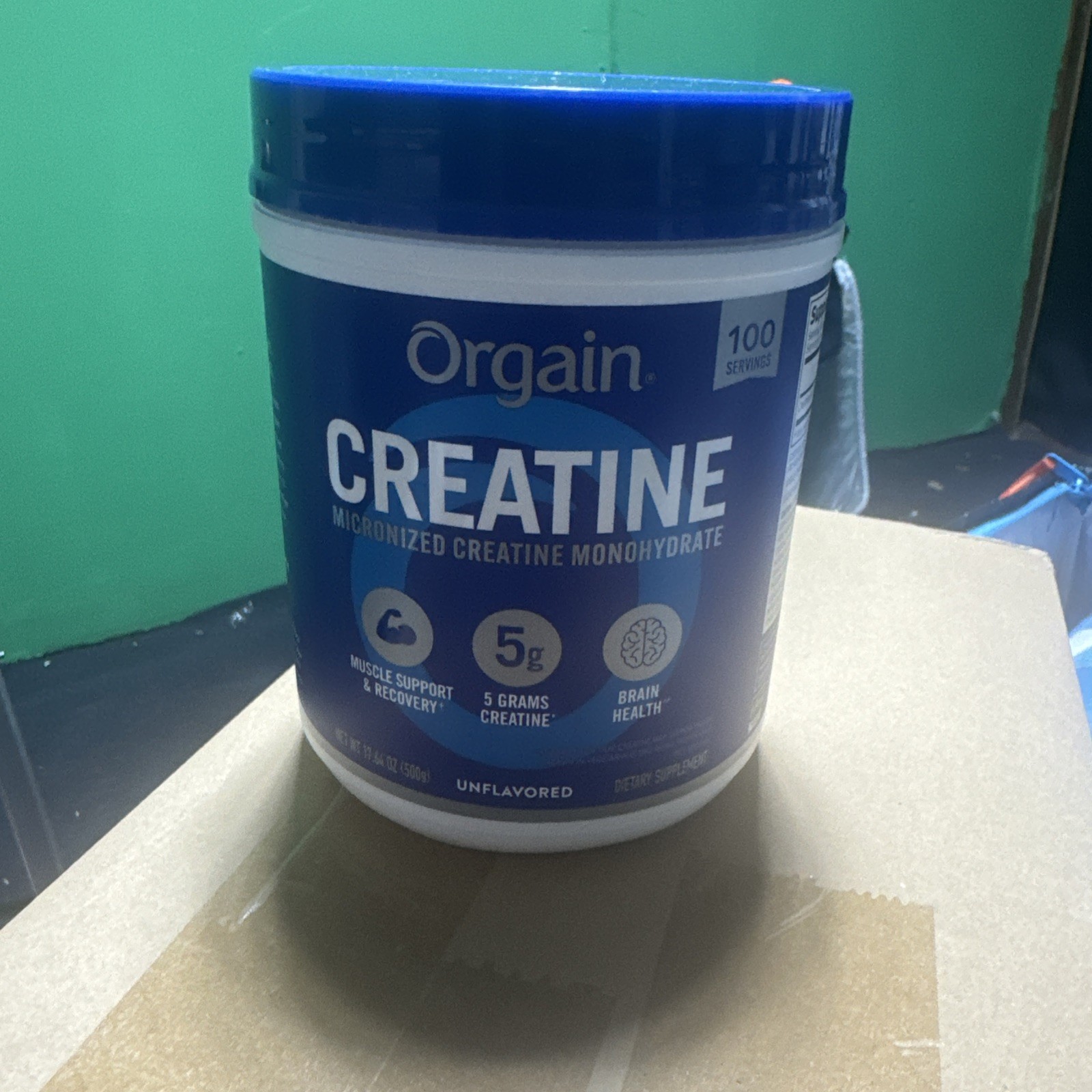 Orgain Creatine Monohydrate Micronized Powder, Unflavored, 17oz – 2pk, Exp. 6/27