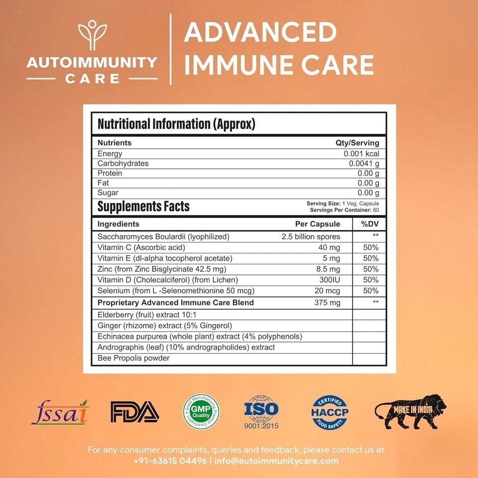 Autoimmunity Care: Advanced Immune Care – Advanced Immune Defense 60 Capsules